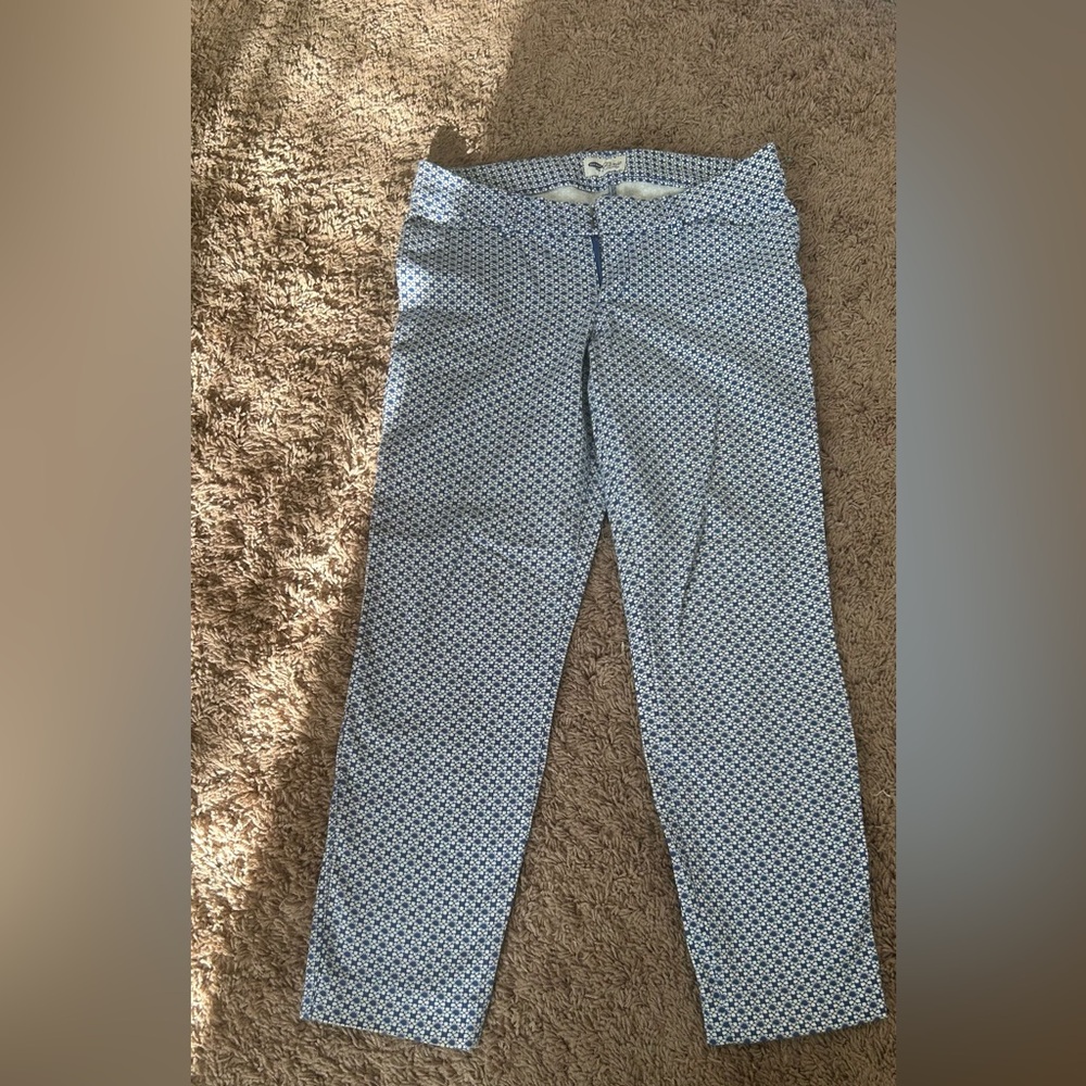 Old Navy Blue Printed Stretch Slim Pants